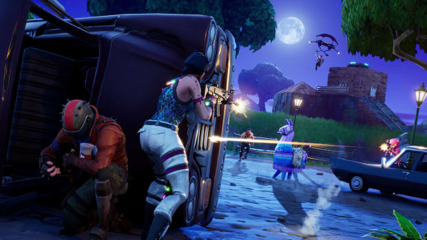 Fortnite team battle in a hot spot